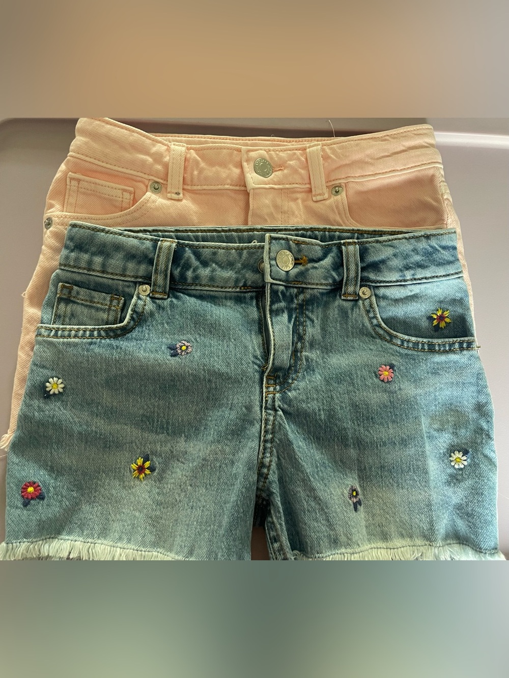 Cat & Jack short bundle Embroidered Denim and light pink size M8